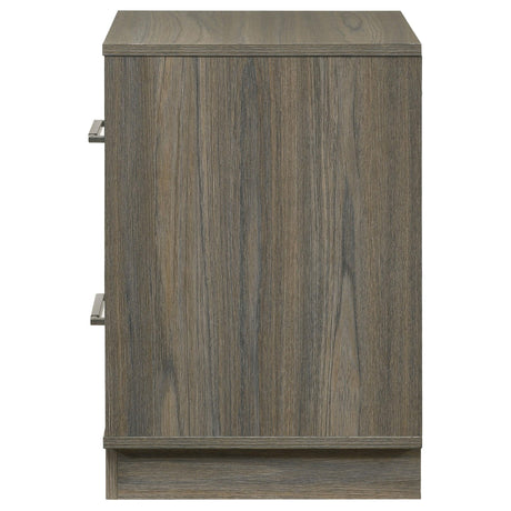 Fenwick Gray Oak 2-Drawer Nightstand from Coaster - Luna Furniture