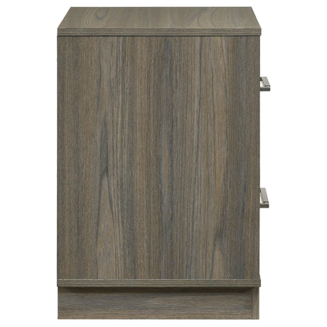 Fenwick Gray Oak 2-Drawer Nightstand from Coaster - Luna Furniture