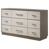 Fenwick Gray Oak 9-Drawer Dresser from Coaster - Luna Furniture