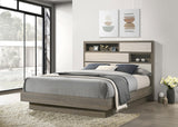 Fenwick Gray Oak California King Bed Bookcase Headboard from Coaster - Luna Furniture