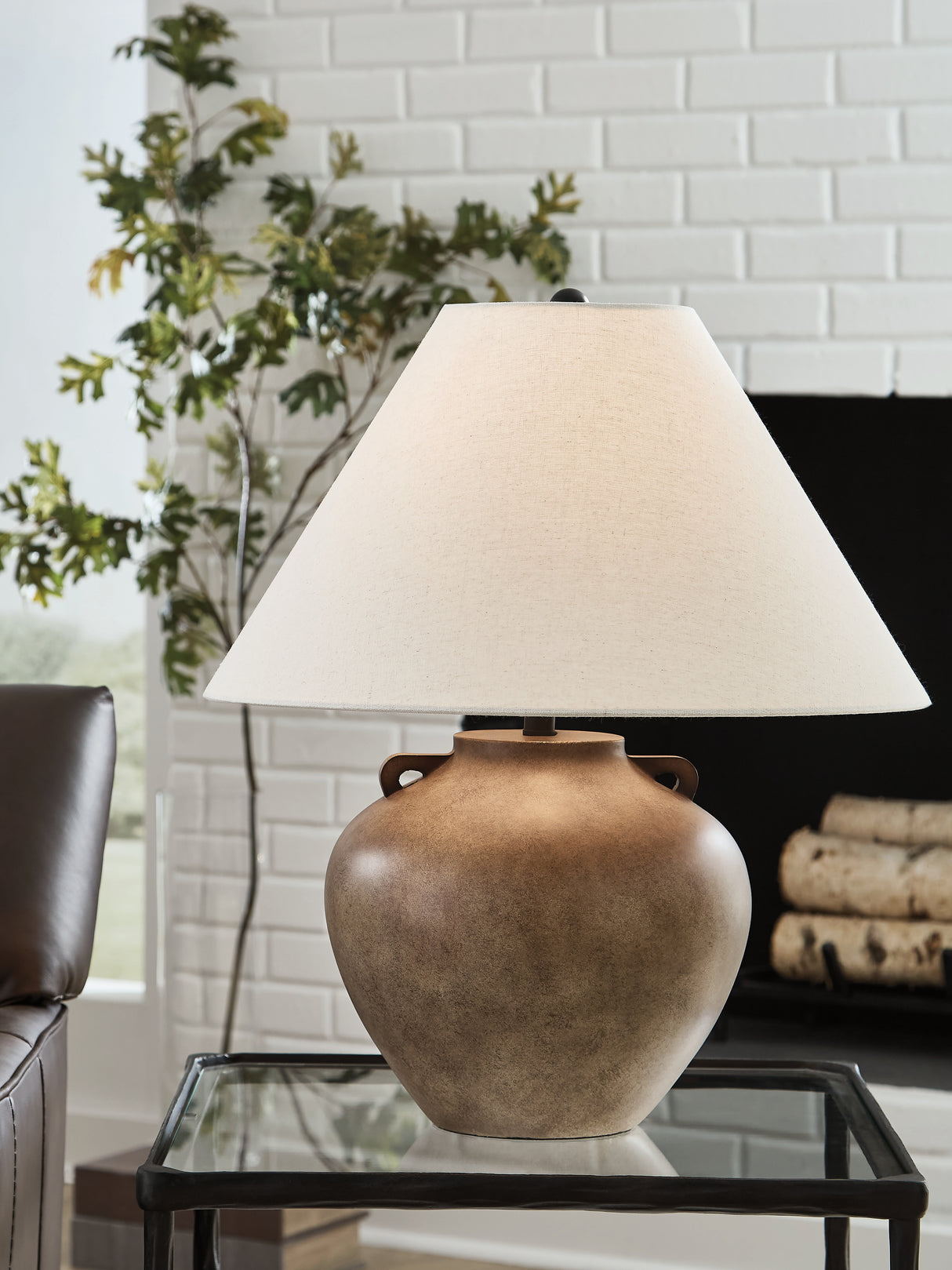 Ferrilby Antique Beige Table Lamp from Ashley - Luna Furniture