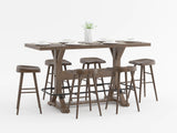 Oliver Brown Pub Height Stool, Set of 2 from Homelegance - Luna Furniture