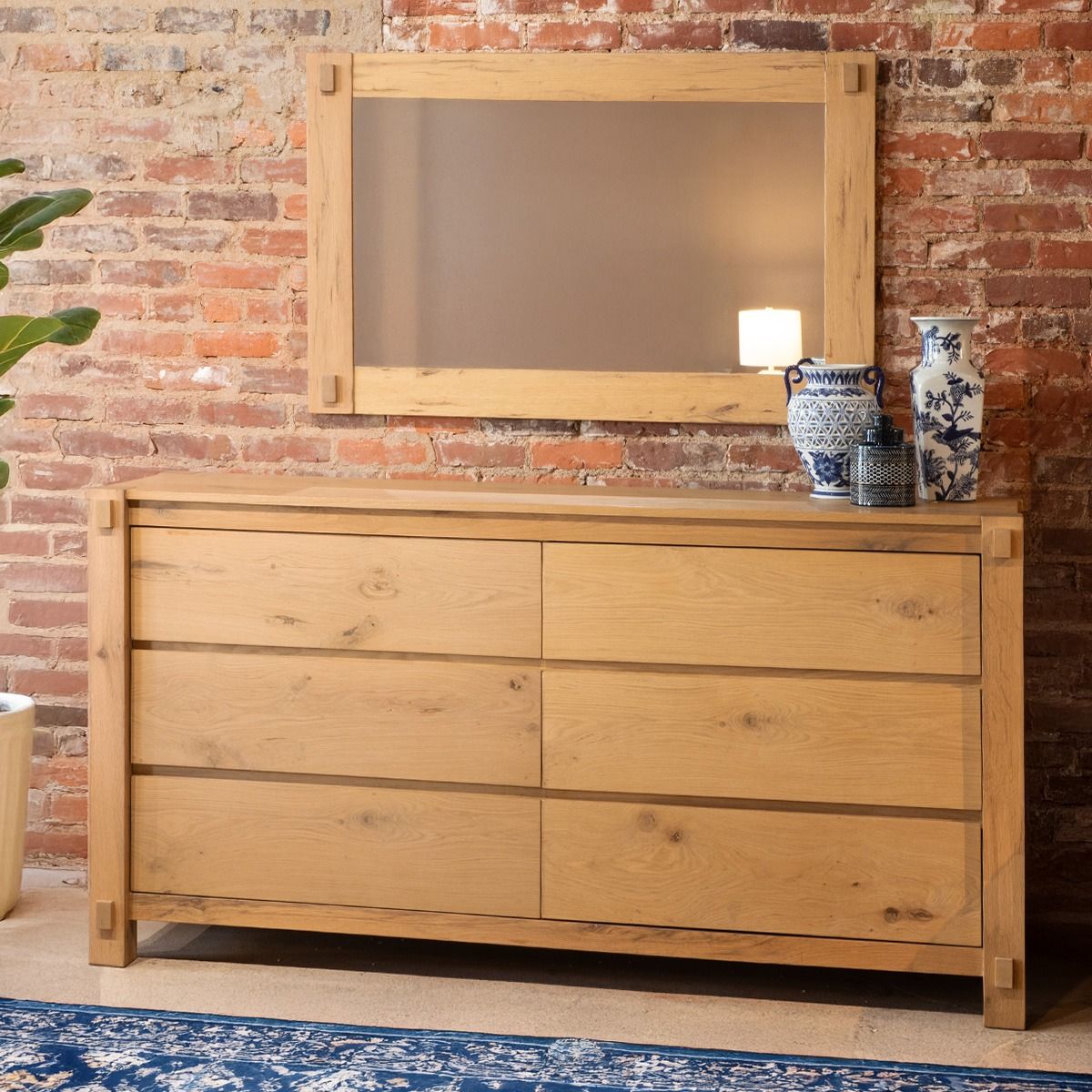 Flagstaff 72" Dresser in Natural Distressed Oak from Home Trends & Design - Luna Furniture