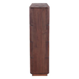 Henderson 67" Wide Bookshelf in Pecan Brown Sandblasted from Home Trends & Design - Luna Furniture