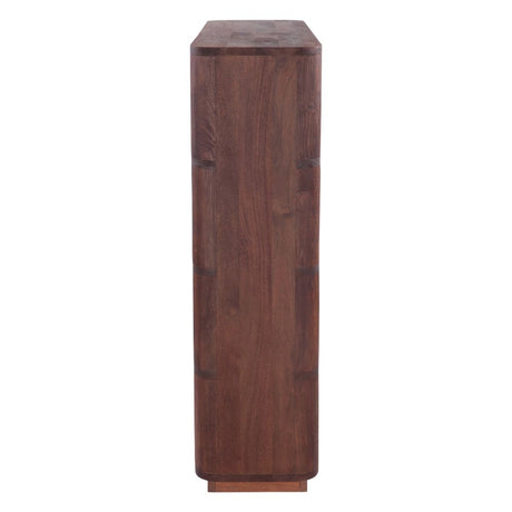 Henderson 67" Wide Bookshelf in Pecan Brown Sandblasted from Home Trends & Design - Luna Furniture