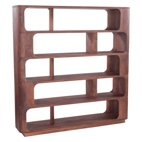 Henderson 69" Tall Bookshelf in Pecan Brown Sandblasted from Home Trends & Design - Luna Furniture