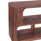 Henderson 67" Console Table in Pecan Brown Sandblasted from Home Trends & Design - Luna Furniture