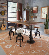 Wellington 13" Adjustable Stool in Brown Hair on Hide from Home Trends & Design - Luna Furniture
