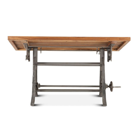 Industrial Loft 62" Adjustable Drafting Desk in Natural from Home Trends & Design - Luna Furniture