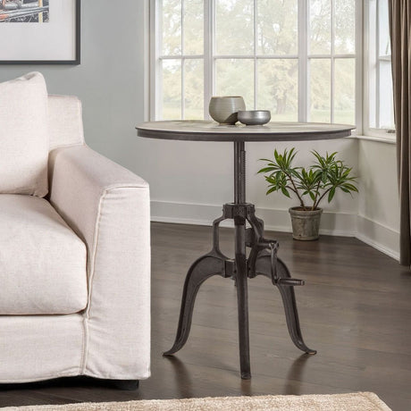 Industrial Loft 30" Adjustable Side Table in Matte Black from Home Trends & Design - Luna Furniture