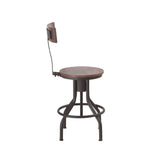 Industrial Modern 15" Adjustable Stool in Walnut, Set of 2 from Home Trends & Design - Luna Furniture