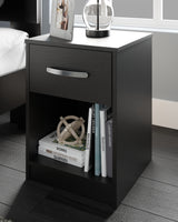 Finch Black Nightstand from Ashley - Luna Furniture