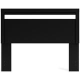 Finch Queen Panel Headboard with Dresser and 2 Nightstands in Black from Ashley - Luna Furniture
