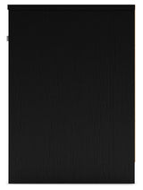 Finch Queen Panel Headboard with Dresser, Chest and 2 Nightstands in Black from Ashley - Luna Furniture