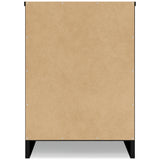 Finch Queen Panel Headboard with Dresser, Chest and 2 Nightstands in Black from Ashley - Luna Furniture