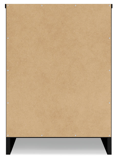 Finch Queen Panel Headboard with Dresser, Chest and Nightstand in Black from Ashley - Luna Furniture