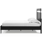 Finch Queen Panel Platform Bed with Dresser and 2 Nightstands in Black/Brown from Ashley - Luna Furniture