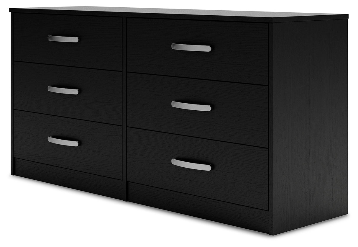 Finch Black Queen Platform Bed with Dresser and 2 Nightstands from Ashley - Luna Furniture
