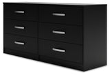 Finch Black Queen Platform Bed with Dresser and 2 Nightstands from Ashley - Luna Furniture