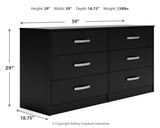 Finch Black Queen Platform Bed with Dresser and 2 Nightstands from Ashley - Luna Furniture