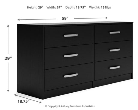 Finch Black Queen Platform Bed with Dresser and 2 Nightstands from Ashley - Luna Furniture