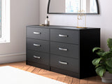 Finch Black Queen Platform Bed with Dresser and 2 Nightstands from Ashley - Luna Furniture