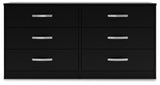Finch Black Queen Platform Bed with Dresser and 2 Nightstands from Ashley - Luna Furniture
