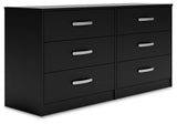 Finch Black Queen Platform Bed with Dresser and 2 Nightstands from Ashley - Luna Furniture