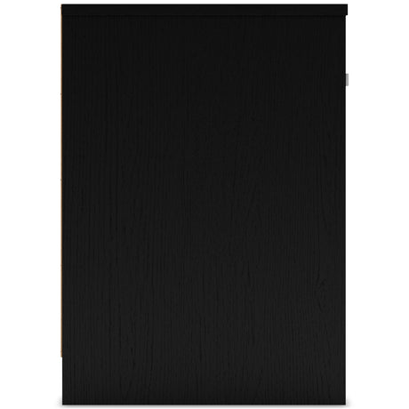 Finch Queen Platform Bed with Dresser, Chest and 2 Nightstands in Black from Ashley - Luna Furniture