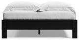 Finch Queen Platform Bed with Dresser, Chest and 2 Nightstands in Black from Ashley - Luna Furniture