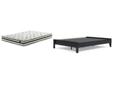 Finch Queen Platform Bed with Mattress in Black from Ashley - Luna Furniture