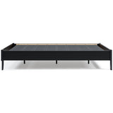 Finch Queen Platform Bed with Mattress in Black from Ashley - Luna Furniture