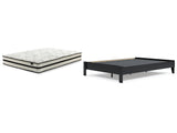 Finch Queen Platform Bed with Mattress in Black from Ashley - Luna Furniture