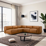 Findlay Tan Vegan Leather Corner Sectional Sofa from Ashcroft Furniture - Luna Furniture