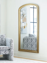 Fintan Gold Finish Floor Mirror from Ashley - Luna Furniture