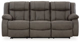 First Base Sofa, Loveseat and Recliner in Gunmetal from Ashley - Luna Furniture