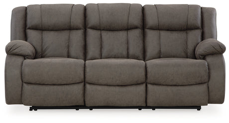 First Base Sofa, Loveseat and Recliner in Gunmetal from Ashley Furniture - Luna Furniture