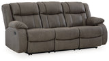 First Base Sofa, Loveseat and Recliner in Gunmetal from Ashley - Luna Furniture