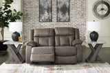 First Base Sofa, Loveseat and Recliner in Gunmetal from Ashley - Luna Furniture