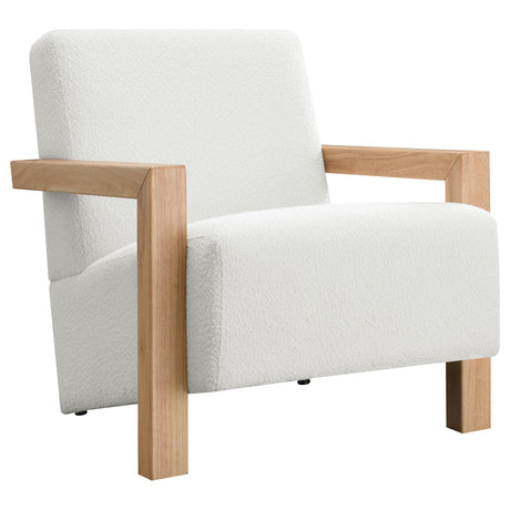 Fitzroy Ivory Boucle Upholstered Accent Arm Chair from Coaster - Luna Furniture