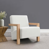 Fitzroy Ivory Boucle Upholstered Accent Arm Chair from Coaster - Luna Furniture