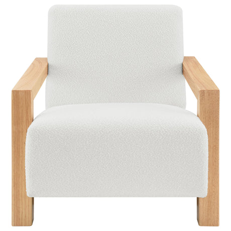 Fitzroy Ivory Boucle Upholstered Accent Arm Chair from Coaster - Luna Furniture