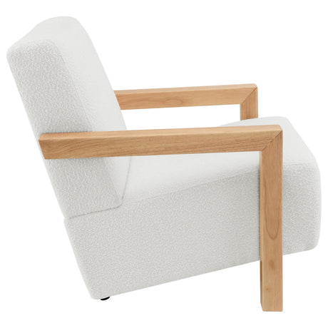Fitzroy Ivory Boucle Upholstered Accent Arm Chair from Coaster - Luna Furniture