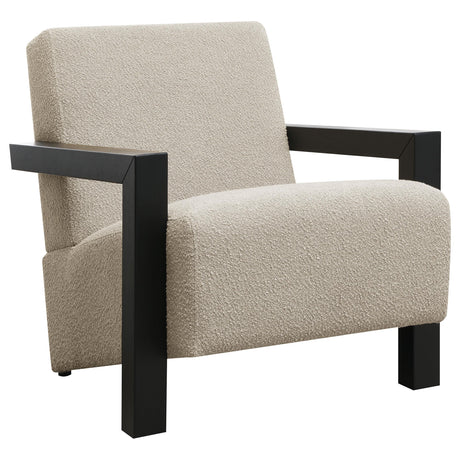Fitzroy Latte Boucle Upholstered Accent Arm Chair from Coaster - Luna Furniture