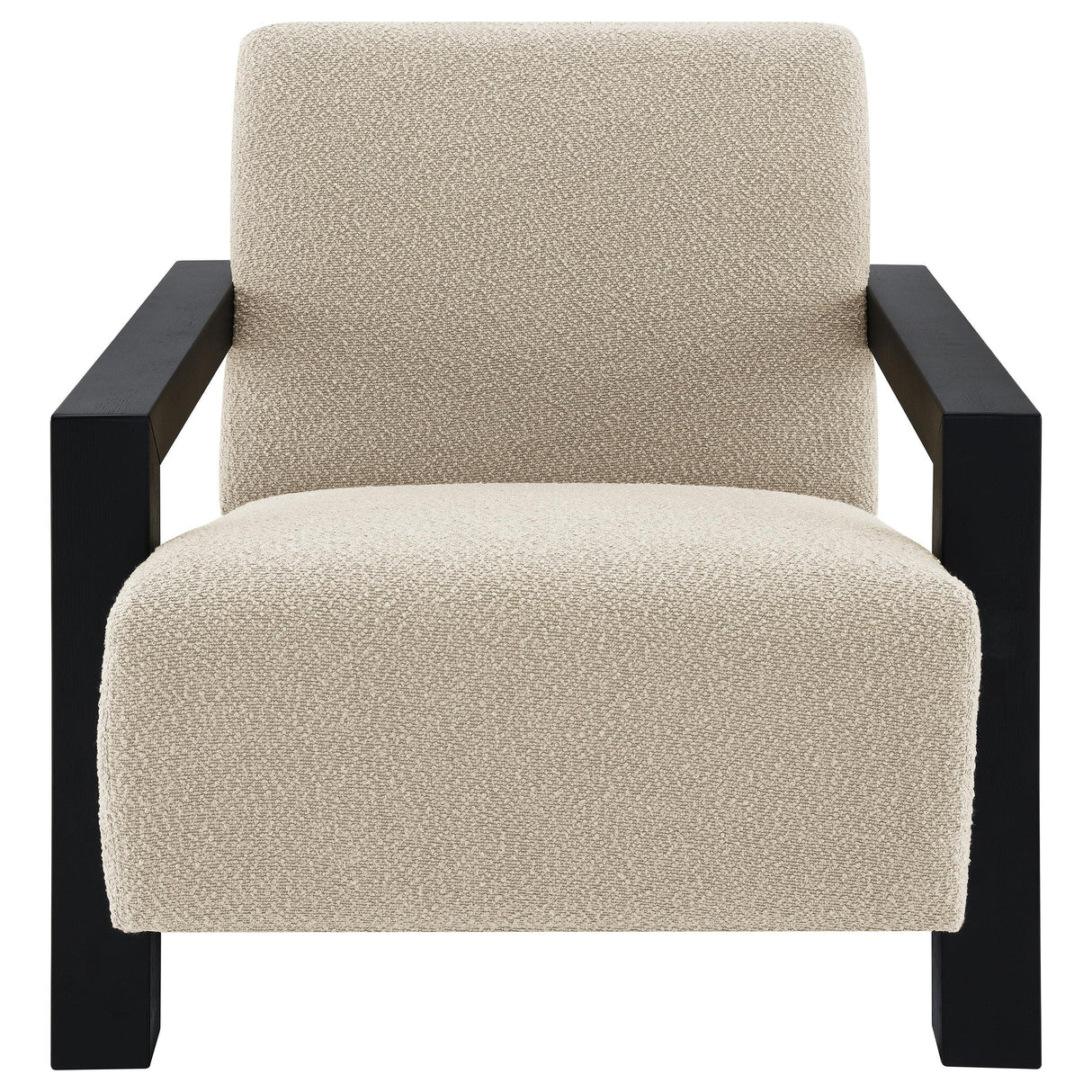 Fitzroy Latte Boucle Upholstered Accent Arm Chair from Coaster - Luna Furniture