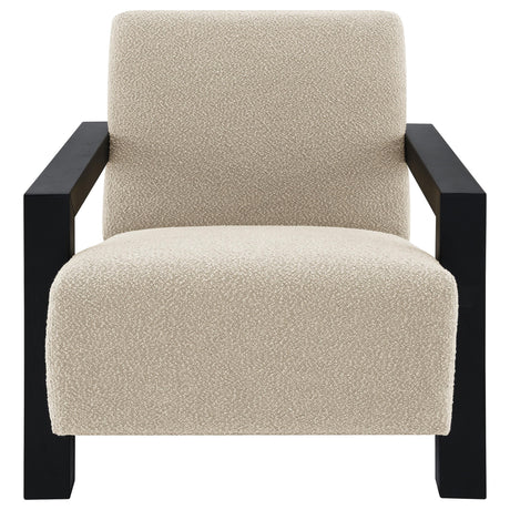Fitzroy Latte Boucle Upholstered Accent Arm Chair from Coaster - Luna Furniture