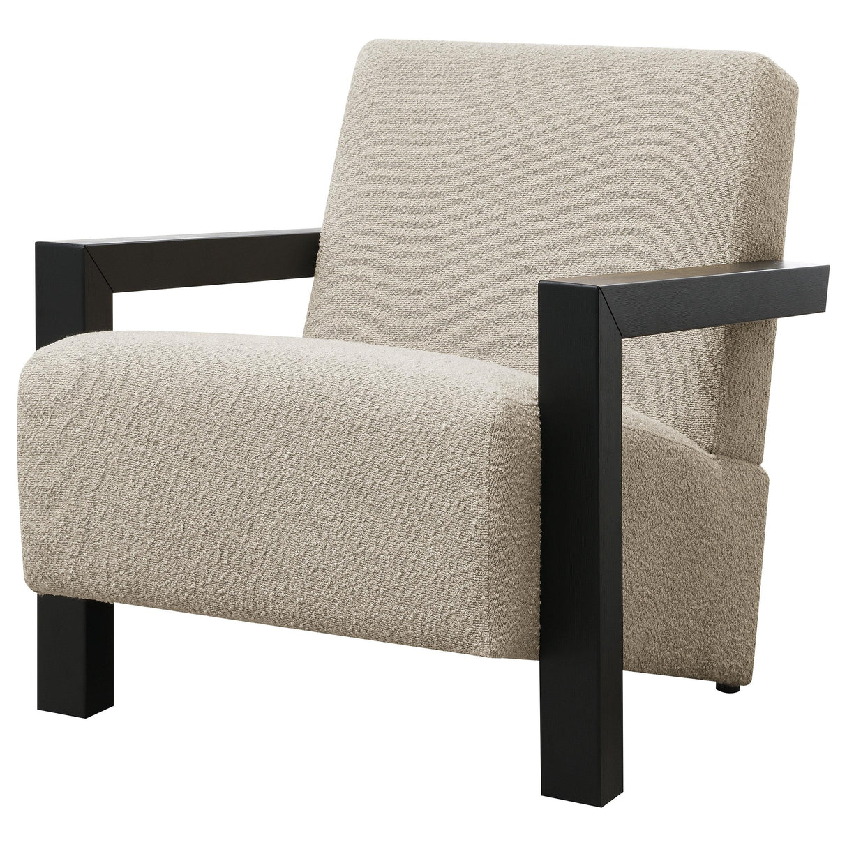 Fitzroy Latte Boucle Upholstered Accent Arm Chair from Coaster - Luna Furniture