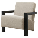 Fitzroy Latte Boucle Upholstered Accent Arm Chair from Coaster - Luna Furniture