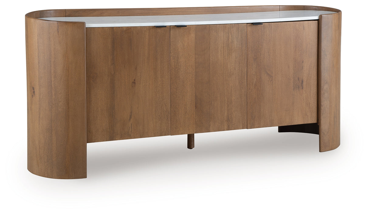 Fitzroy Brown/White Accent Cabinet from Ashley - Luna Furniture