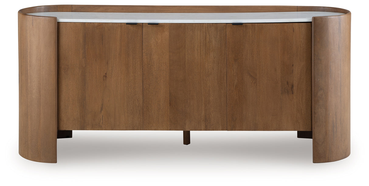 Fitzroy Brown/White Accent Cabinet from Ashley - Luna Furniture